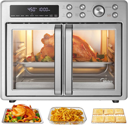 Midea Flexify Classic French Door Toaster Oven Air Fryer Combo, 26.4 QT | 10-In-1 Large Capacity, 26.4 QT Countertop Oven, 25% Faster Cooking and 90% Less Oil, Stainless Steel11