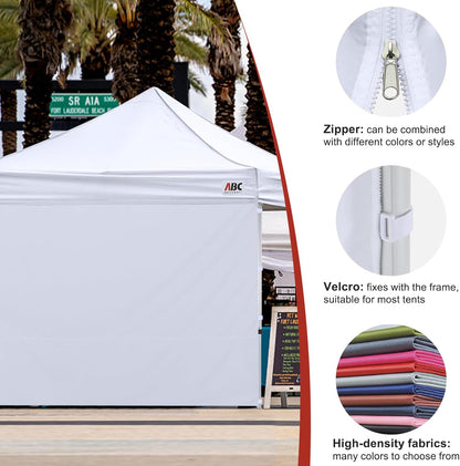 Instant Canopy Sunwall 10X10 FT No Frame or Top, White6