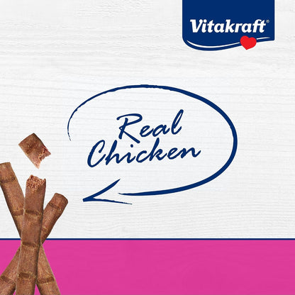 Vitakraft Purrsticks Meaty Cat Sticks - Chicken - Segmented and Breakable Meatstick - Deliciously Tender, 6 Count (Pack of 1)3