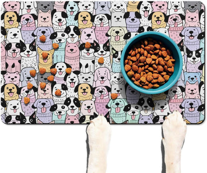 Pet Feeding Mat for Floors Cat Food Mat Waterproof Dog Food Mat and Water Absorbent Quick Dry Non Slip Mat for Cat Bowls41