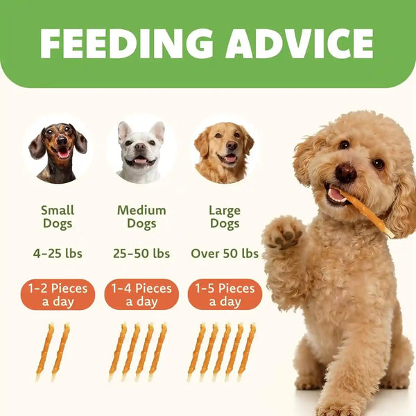 MON2SUN Dog Treats, 4.5-4.7 Inch Chicken Wrapped Codfish Sticks, 14.11 Oz | 40 Count Pack, Soft Chewy Texture, Low-Fat Recipe, Rawhide-Free Daily Treats, Suitable for Small Dogs5