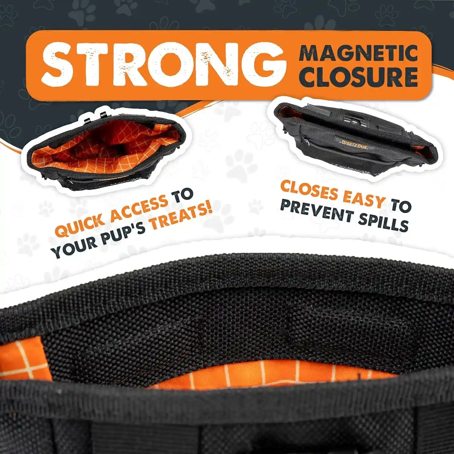 mighty-paw-dog-treat-pouch-no-spill-magenetic-clasp-hands-free-pouches-for-training-pets-training-treat-pouches-for-dog-walks-pet-bags-pouch-built-in-poop-bag-holder-black