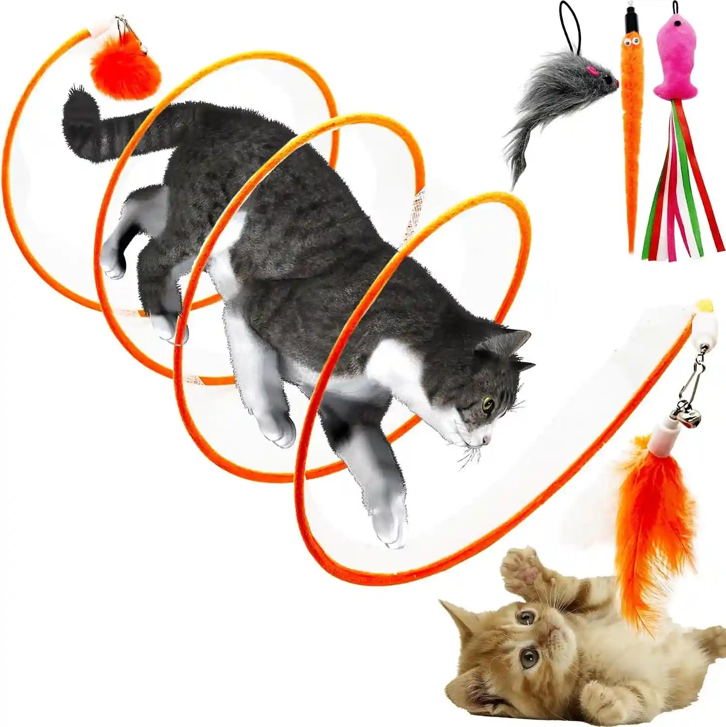 self-play-cat-hunting-spiral-tunnel-toy-folded-cat-spring-tunnel-toys-for-indoor-cats-green