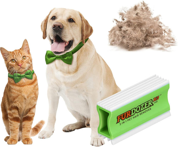 Furdozer Pet Hair Remover & Auto Detailing Tools - Cat & Dog Hair Remover for Carpets, Car Interiors, Couches, Bedding, & Pet Furniture (Green, (2 Pack) - X3 PRO)17