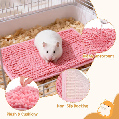 6 Pcs Guinea Pig Cage Liner, 20X12 Inch Washable Fleece Bedding Mat | Reusable Guinea Pig Bedding & Pee Pads for Small Animals, Rabbit3