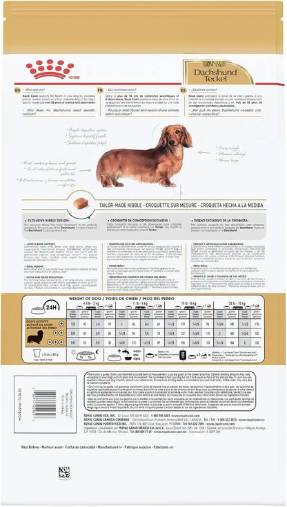 ROYAL CANIN Breed Health Nutrition Dachshund Adult Dry Dog Food, 10 Lb Bag. | Specialized Kibble Shape, Supports Joint and Bone Health, Promotes Healthy Weight, Complete and Balanced Nutrition3