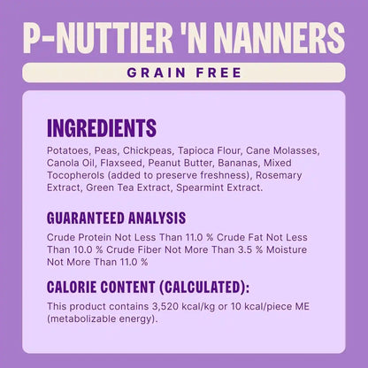Wellness Old Mother Hubbard Classic Grain Free P-Nuttier'N Nanners Dog Biscuits, Natural Training Treats, Peanut Butter and Banana Flavor, Mini Size. 16 Oz Bag6