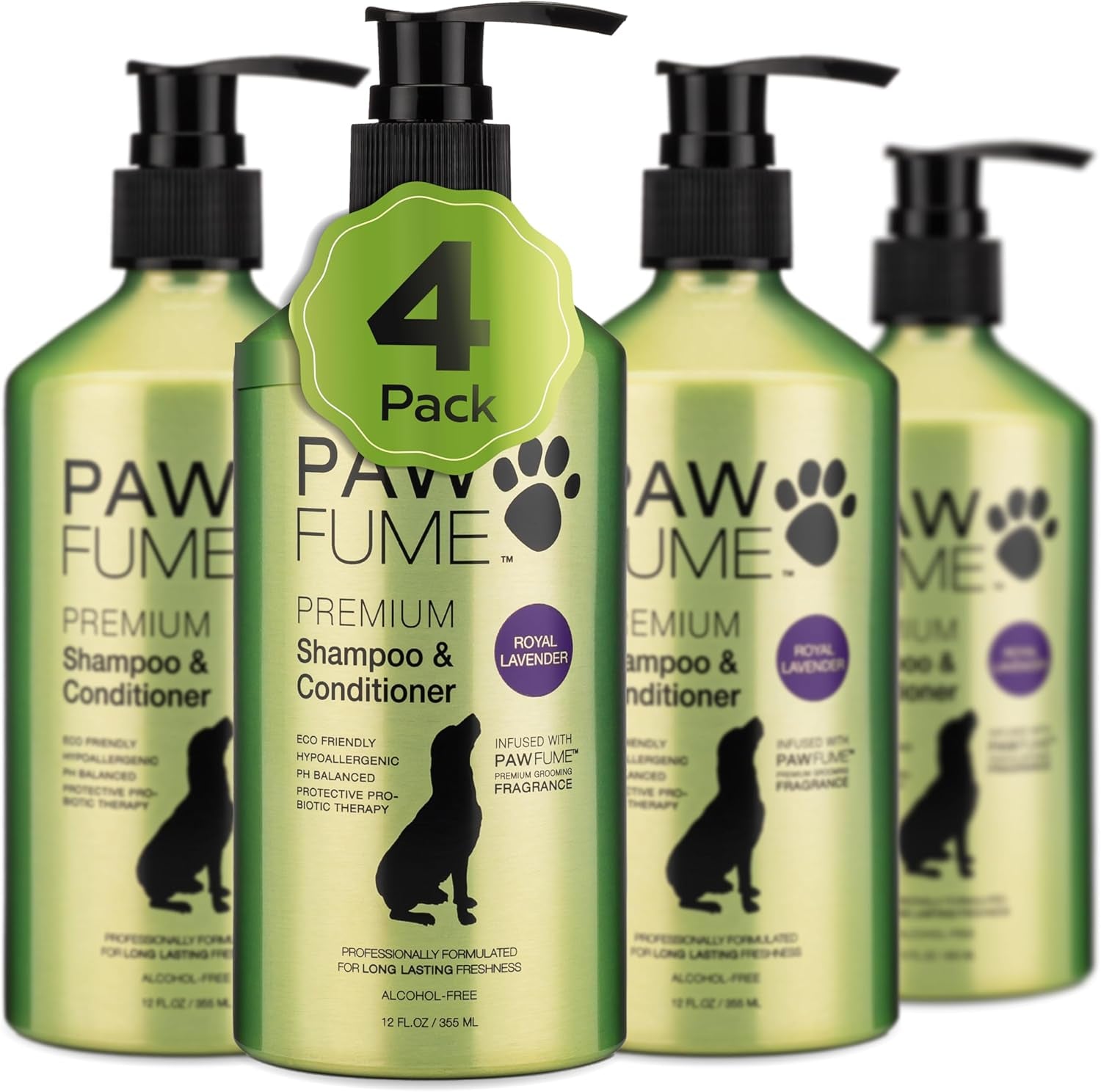 pawfume-deshedding-dog-shampoo-and-conditioner-show-dog-1-pack-nourish-detangle-for-silky-soft-coat-probiotic-deep-cleaning-ph-balanced-formula-salon-quality-shampoo-for-dogs