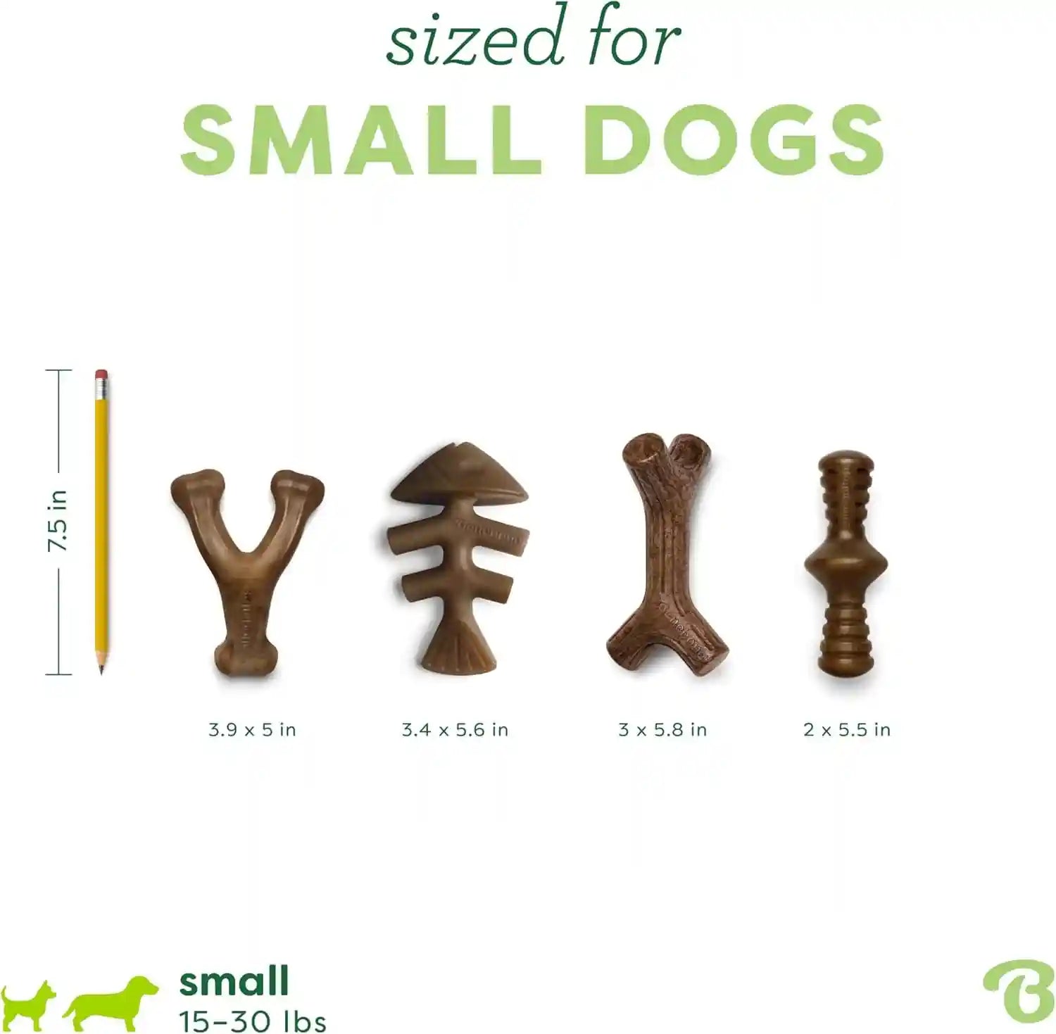 benebone-small-4-pack-dog-toys-for-aggressive-chewers-under-30-lbs