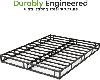 7 Inch Box Spring for Queen Bed, Quick Assembly Queen Size Metal Mattress Foundation with Fabric Cover, Strong Steel Frame, Heavy Duty, Low Profile Bed Frame Base Cama, Queen Upgraded Version7