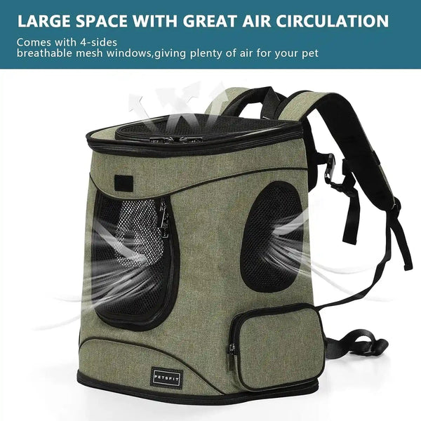 Petsfit Pet Backpack Carrier with Upgrade Waist Cushion Design to Better Fit the Waist, Suitable for Small and Medium Dogs Cats, and Rabbits up to 18 Pounds7