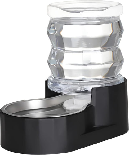 RIZZARI 8L Gravity Dog Water Dispenser: Stainless Steel Bowl Anti-Splash | Wide Mouth Easy Cleaning/ Dishwasher Safe/No Electricity Needed/ Filtered Fresh Water / Multi-Pet Homes24