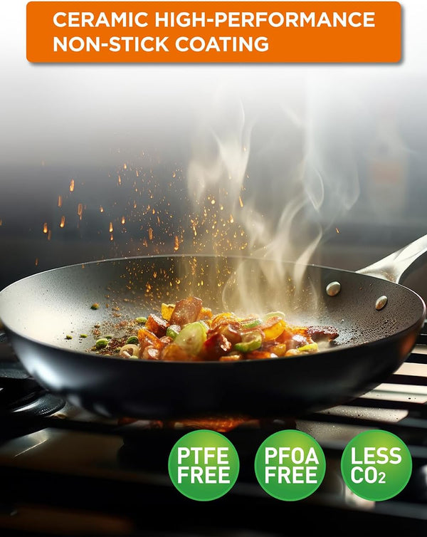 7-Piece ECOPAN Hard Anodized Aluminum Cookware Set, CHECO7 | Ceramic Non-Stick Non-Toxic Pots and Pans Set with Lids, Induction Cookware, Oven & Dishwasher Safe, PFOA & PTFE Free4