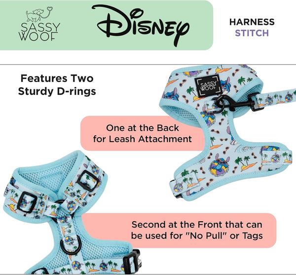 Sassy Woof Dog Adjustable Harness - Disney Stitch - X-Small2