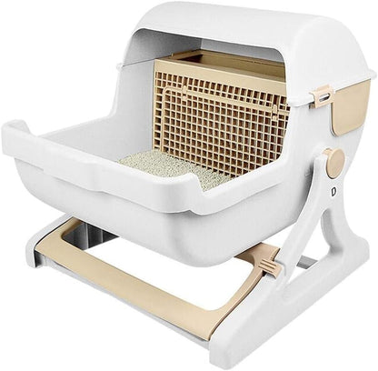 Dog Potty Training Toilet ﻿ Cat Litter Pot Semi-Automatic Extra Large Toilet Semi-Closed New Pet Supplies Anti-Splashing1