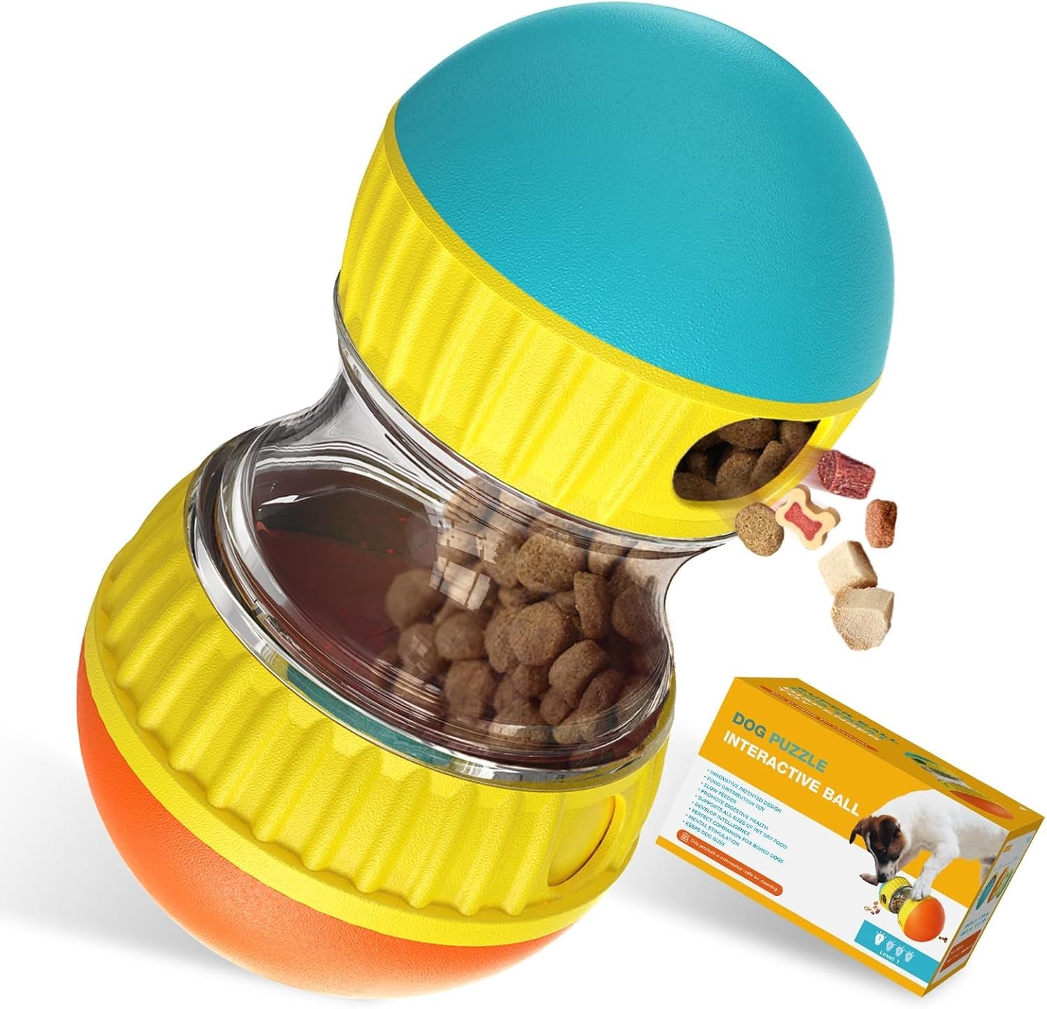 bsisuerm-dog-puzzle-toy-adjustable-treat-dispensing-ball-food-dispenser-tough-slow-feeder-puppy-enrichment-training-toy-pet-interactive-chase-toys-for-small-medium-large-dogs-to-keep-them-busy-green