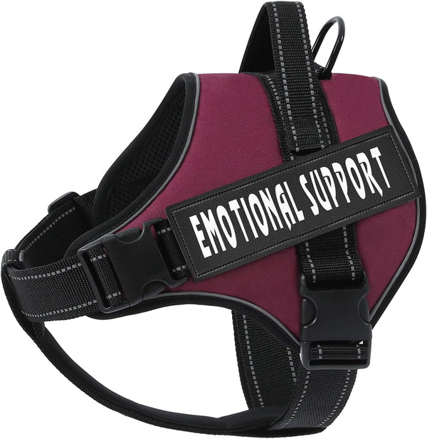 Voopet Service Dog Harness, Emotional Support Pet Vest Harness, Reflective Breathable & Adjustable No Pull ESA Harness for Small Medium Large Dogs (With 4 PCS Removeable Tags),Xx Small (Pack of 1)17