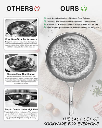 Titanium Cookware Set, 8-Piece Pots and Pans Set, Non-Stick with Lid, Pfas/Pfoa/Ptfe-Free, Dishwasher & Oven Safe, Compatible with Gas & Induction Cooktops7