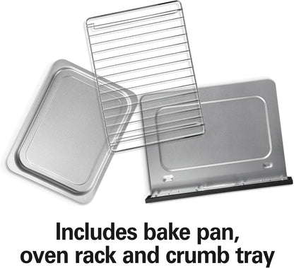 2-In-1 Countertop Toaster Oven and Long Slot 2 Slice Toaster | Bake, Broil Toast | 2 Rack Positions | 60 Minute Timer | Automatic Shut off | Shade Selector | Stainless Steel | 31156J6