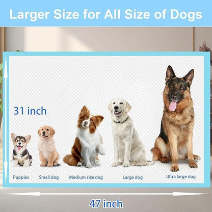 XXXXL Puppy Pee Pads for Dogs 31"X47" 40 Count, Extra Large Dog Pee Pads, Leak-Proof & Super Absorbent Dog Pee Pads, Thicken Disposable Potty Pads Puppy Training Pads for Cats Rabbits6