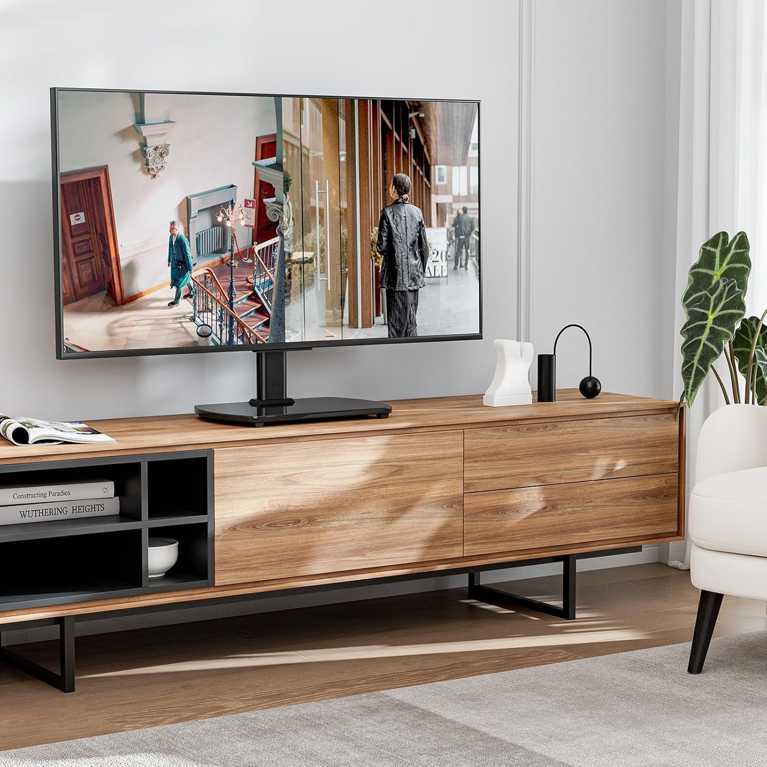 universal-tv-stand-for-27-60-inch-tvs-with-swivel-mount-height-adjustable-table-top-tv-stand-mount-heavy-duty-tempered-glass-base-tv-pedestal-stand-holds-up-to-88-lbs-vesa-400x400mm