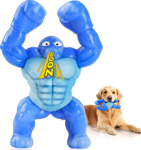Furdog 3Pack Dog Toys for Aggressive Chewers Dog Chew Toy Tough Dog Toys to Keep Them Busy Bacon Flavor Teething Chew Toys & Dental Health for Large Medium Small Breeds (Blue)8