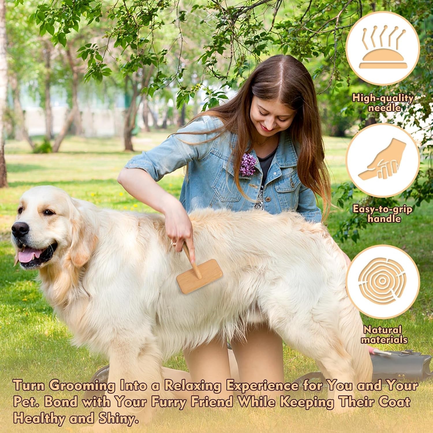 slicker-brush-for-dogs-cats-dog-cat-brush-for-shedding-grooming-deshedding-tool-loose-fur-removal-undercoat-removal-gentle-coated-tips-air-cushion-pad-long-short-hair-pet-detangling