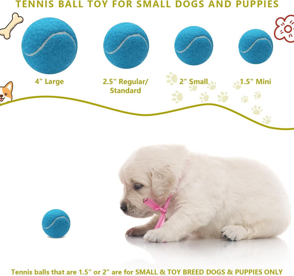 Magicorange 10 Pack Squeaky Mini Tennis Balls, 1.5 Inch Small Dog Ball | Tennis Balls for Small Breed Dogs,Colorful Easy Catching Pet Dog Playing Ball,Bright Fluorescent Multicolor3