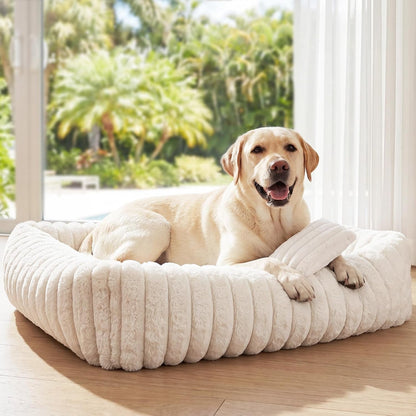 Donut Pet Bed for Indoor Cats and Small Dogs, Self-Heating Dog Bed with Non-Slip Bottom, Winter Comfort Dog Beds for Puppies, Washable & Portable Egg Tart Shape (S) Small Cat Bed Self Warming16