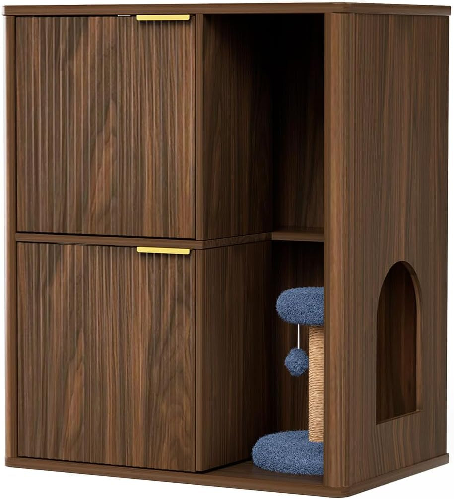 cat-litter-box-enclosure-furniture-2-storey-hidden-litter-box-cabinet-with-scratching-post-storage-shelf-fluted-modern-litter-box-enclosure-for-living-room-bedroom-natural
