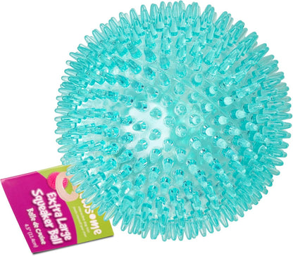 Gnawsome™ 4.5” Spiky Squeaker Ball Dog Toy - Extra Large, Cleans Teeth and Promotes Good Dental and Gum Health for Your Pet, Colors Will Vary, 4.5"1