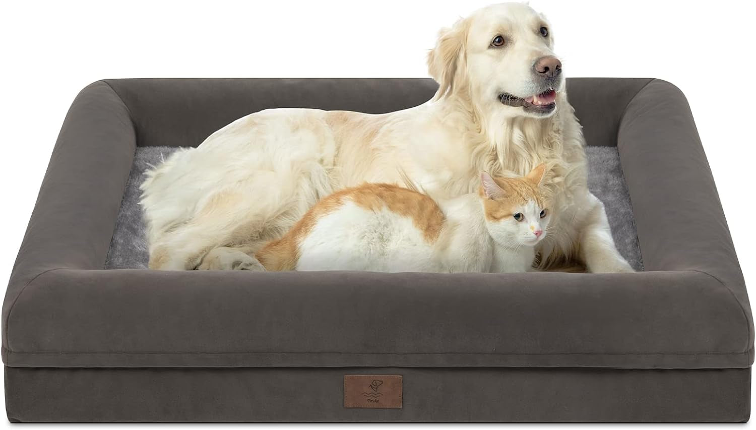 xl-orthopedic-waterprood-dog-bed-for-extra-large-size-dogs-360-degree-bolster-support-egg-crate-foam-waterproof-liner-non-slip-bottom-machine-washable-cover-45-x-35-inch