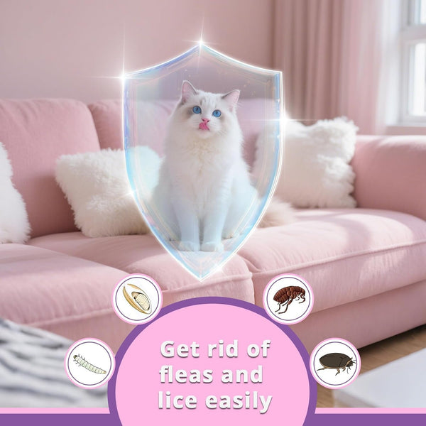 Flea Comb for Dogs and Cats - Lice Comb with Rubber Handle - Promotes Hair Growth and Removes Loose Hair, Knots, and Flakes Flea Brush for Pets(3P,Pink)6