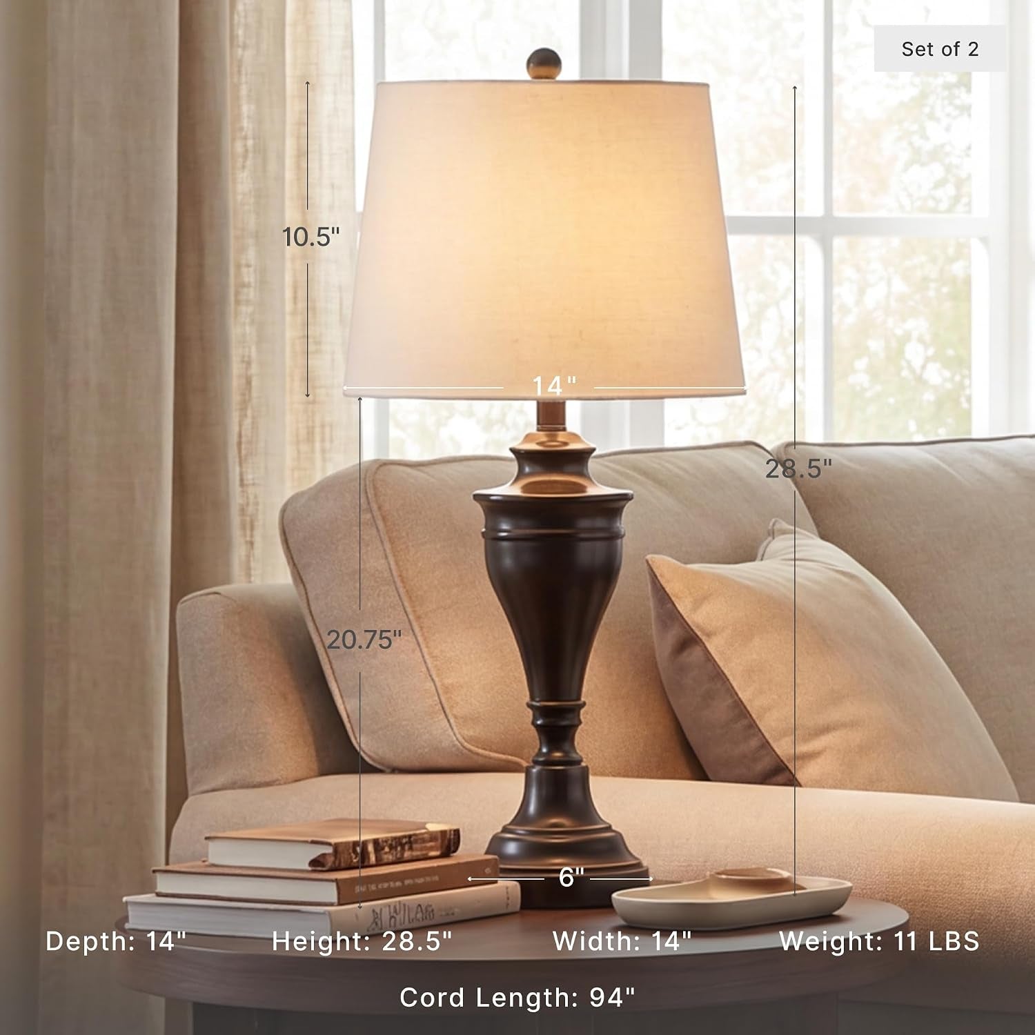 signature-design-by-ashley-table-lamp-set-of-2-dark-bronze-fabric-hardback-shade-28-5-inches-tall-traditional-double-pillar-base-3-way-switch-living-room-use-darlita-series