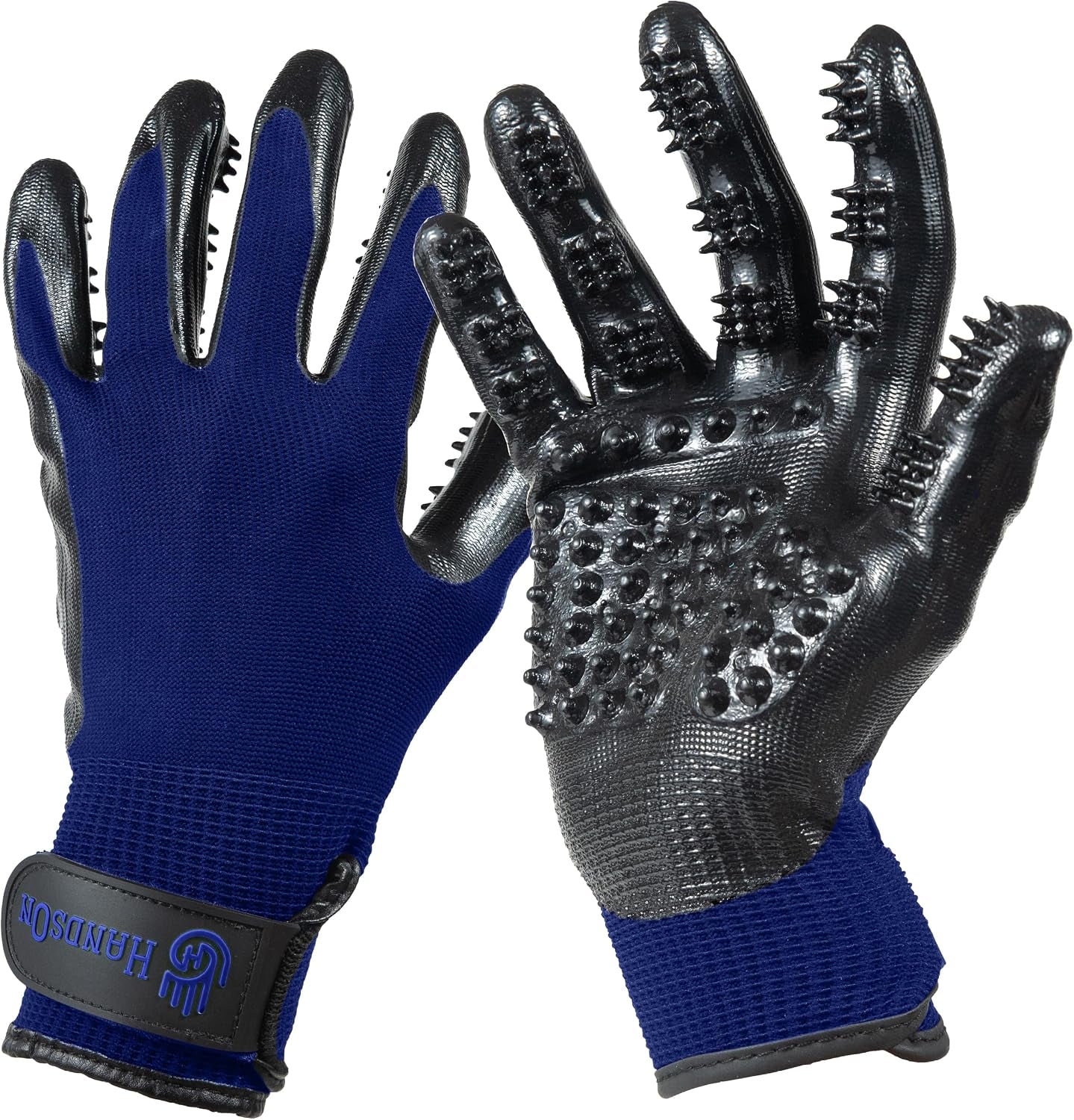h-handson-pet-grooming-gloves-patented-1-ranked-award-winning-shedding-bathing-hair-remover-gloves-gentle-brush-for-cats-dogs-and-horses-black-medium