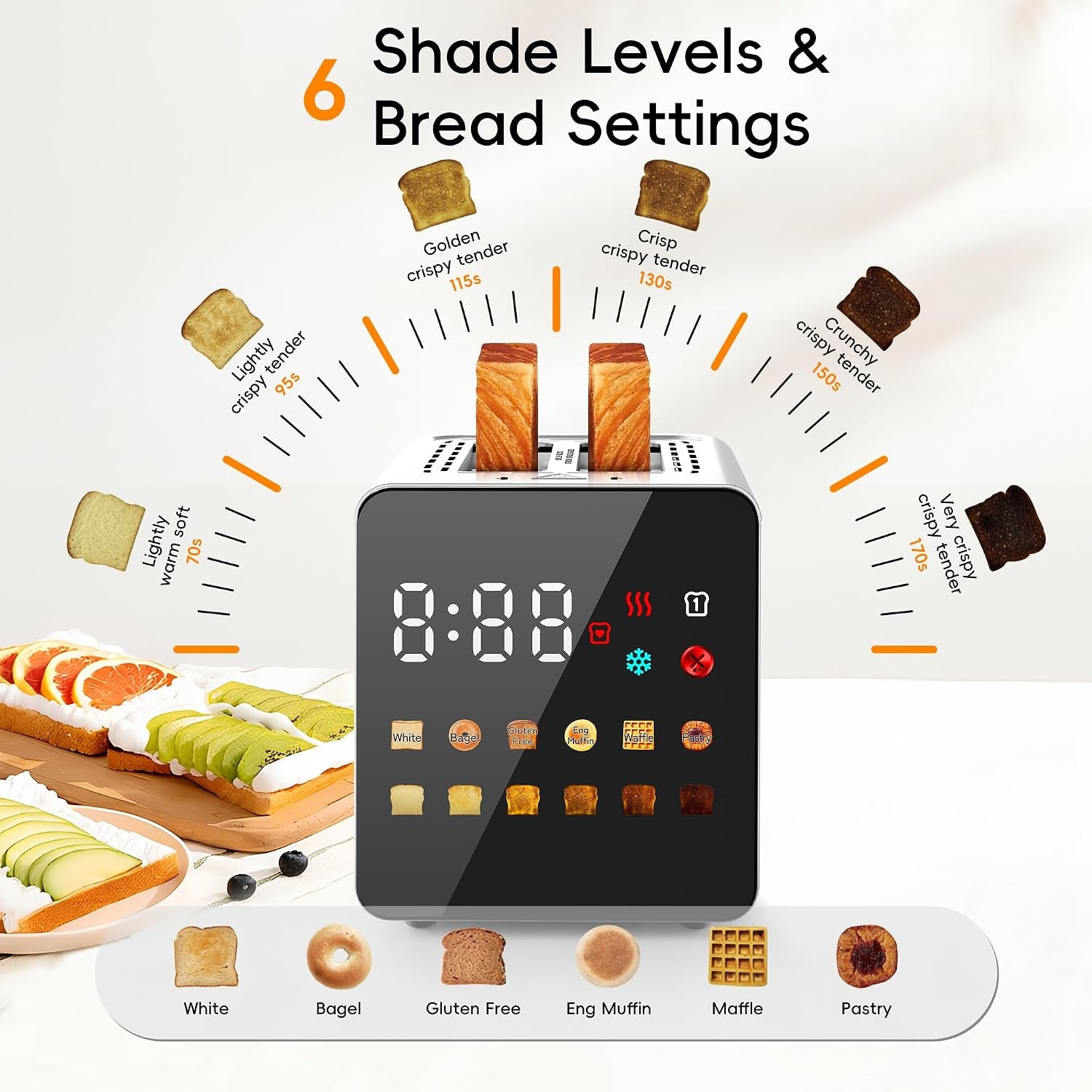 smart-touchscreen-2-slice-toaster-wide-slot-memory-single-slot-digital-timer-extra-wide-slot-for-bagels-6-shade-levels-6-bread-settings-reheat-defrost-favorite-grey