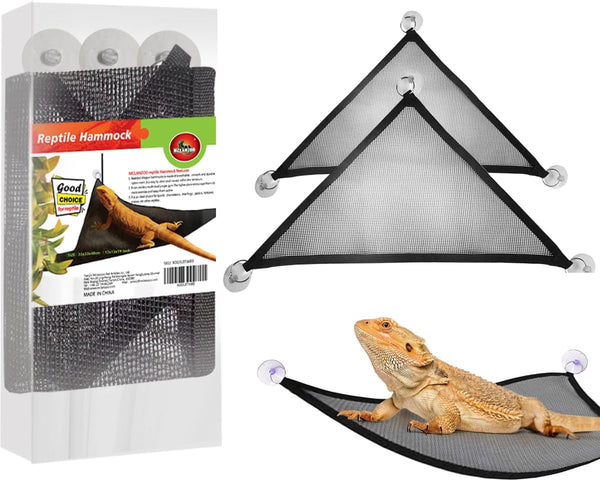Bearded Dragon Hammock Reptile Hammock for Axolotl,Geckos,Lizards,Breathable Mesh Bearded Dragon Tank Accessories for Snakes,Chameleon,Fish9
