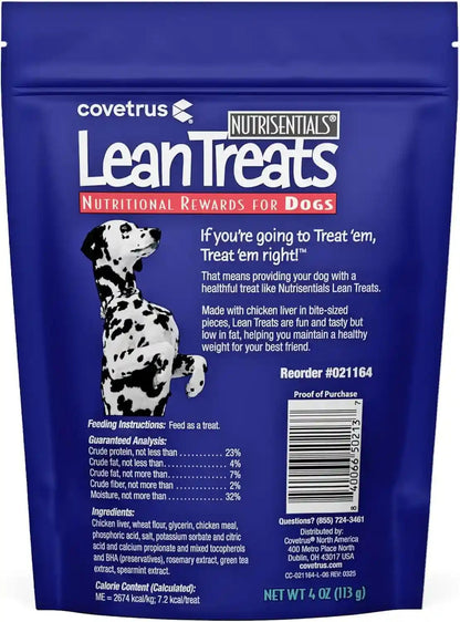 Covetrus Nutrisential Lean Treats for Dogs - Small, Medium & Large Dogs (K9) - Nutritional Low Fat, Bite-Size - Soft Chicken Flavor - Chicken Flavor - 3 Pack - 4Oz3