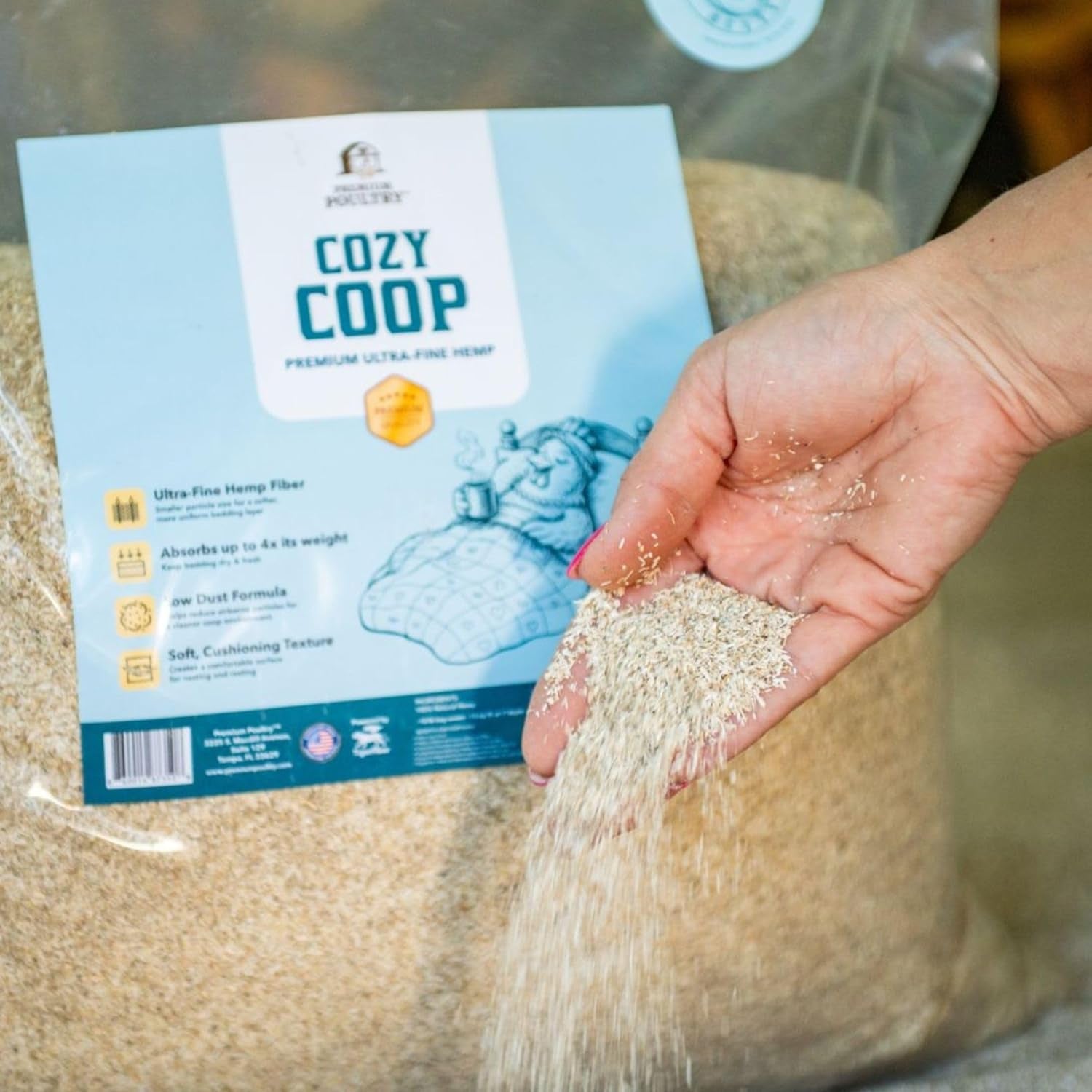 cozy-coop-siftable-no-dust-hemp-bedding-10lb-made-in-usa-super-fine-low-dust-highly-absorbent-reduces-coop-odor-ideal-for-deep-litter-nesting-boxes-brooders