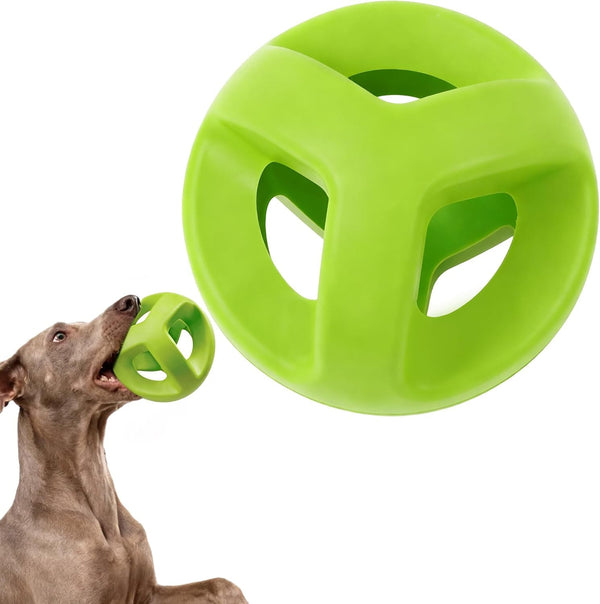 Fida Natural Rubber Dog Balls for Aggressive Chewers, Durable Dog Chew Toys for Large Dogs, Interactive Fetch & Tug of War Toys for Medium Large Breed Non-Toxic Dish Washable,4.5 * 4.5"10