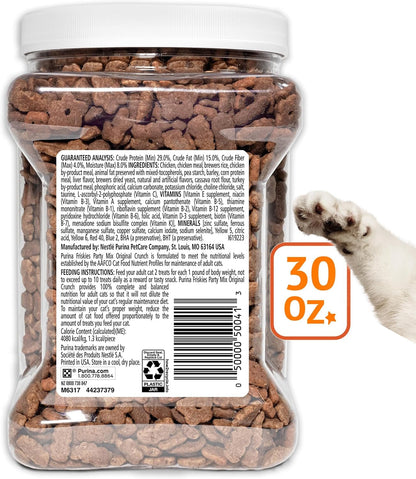 Purina Friskies Cat Treats, Party Mix Original Crunch - 30 Ounce (Pack of 1)6