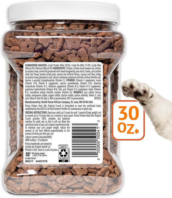 Purina Friskies Cat Treats, Party Mix Original Crunch - 30 Ounce (Pack of 1)6