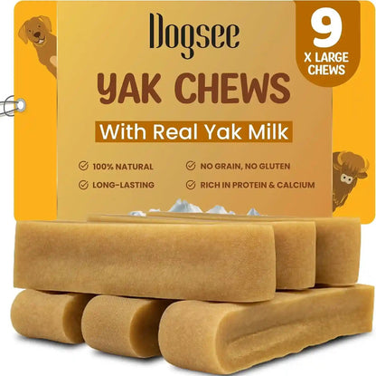 Dogsee Yak Chews for Dogs 1Lb (Medium - 6 Bars), 100% All Natural, 60% Protein, Dog Treats Medium Breed, Yak Chews Long Lasting for Aggressive Chewers, Raw Hide Free12