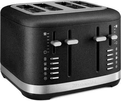 Kitchenaid 4-Slice Pro Line Automatic Toaster, KMT4109, Cast Iron Black | Fits Bagels, English Muffins, Thick Breads, Seven Shade Settings, Metal Housing, Auto Lift Lever1