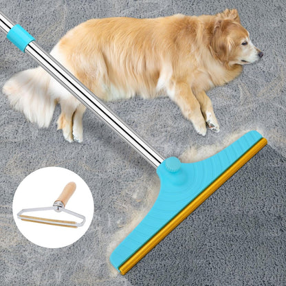 Carpet Rake for Pet Hair Removal Tool, Dog Cat Hair Remover for Furniture | 60'' Pet Hair Remover Broom for Pet Owner Reusable Hair Remover with Adjustable Handle, Carpet Brush for Rugs, Mats, Couch1