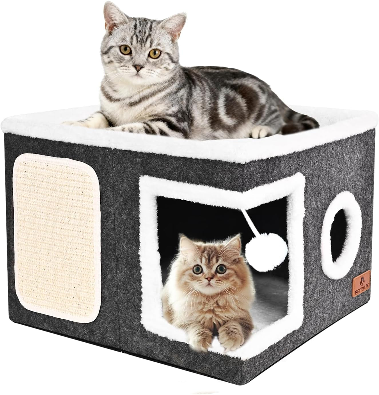 cat-beds-for-indoor-cats-large-cat-cave-bed-with-scratch-pad-and-fluffy-ball-foldable-cat-hideaway-cat-house-with-reversible-cushion-for-multi-small-pet-up-to-30lbs-grey
