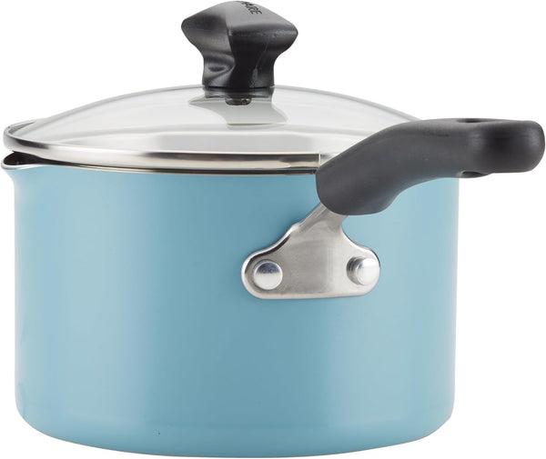 Cookstart Aluminum Diamondmax Nonstick Cookware Set, Kitchen Essentials, 15-Piece, Aqua10