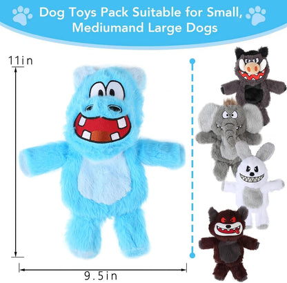 Bzonsmart Dog Squeaky Toys Plush Chew Toys for Small Medium Large Dogs | Double Sound |Non-Toxic Soft Plush |Double-Layer Reinforced Sewing| Suitable for Interactive.Playing, Chewing &Teething7