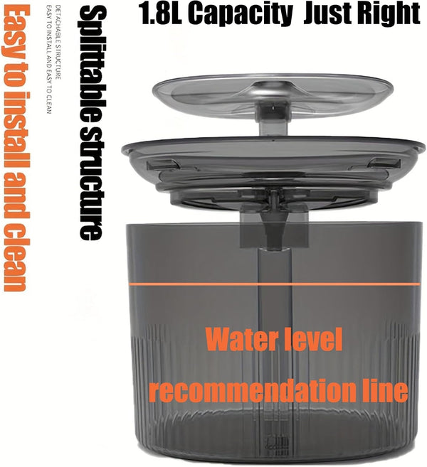 Cat Water Fountain Dog Water Dispenser Automatic Pet Fountain, Dogs Drinking Waterer Bowls Indoor Auto Watering Dish Animal Feeding & Drinking Quiet Waterfall with 1 Replacement Filter(61 Oz/1.8 L)4
