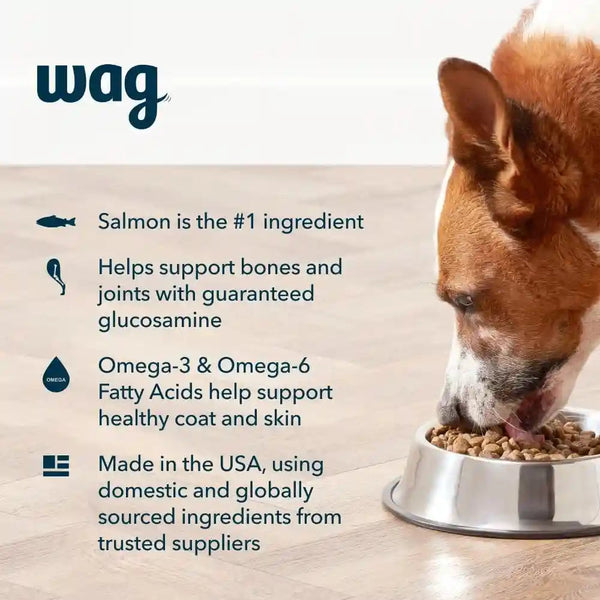 Amazon Brand - Wag Wholesome Grains Dry Dog Food with Salmon and Brown Rice, 30 Lb Bag (Pack of 1)3